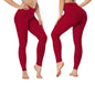 Women's High Waist Textured Butt Lifting Slimming Workout Leggings Tights Pants