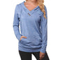 Women's Hoodie Sweatshirt Plain Lace Up Front Pocket
