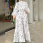 Women's Jumpsuit Pocket Print Floral Stand Collar Streetwear