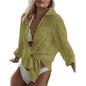 Women's Long Sleeve Beach Shirt Blouse