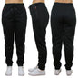 Women's Loose-Fit Marled Fleece Jogger Sweatpants With Zipper Pockets