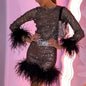 Women‚Äòs Party Feather Dress