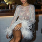 Women‚Äòs Party Feather Dress