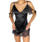 Women's Sexy Lace Satin Mini Dress