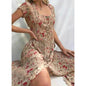 Women's Shift Short Sleeve Floral Print Dress