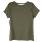 Women's Short Sleeve Criss Cross Open Back Solid T-Shirt Blouse