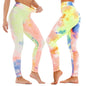 Women's Tie Dye High Waist Tummy Control Butt Lift Yoga Pants Workout Leggings