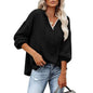 Women's V-neck Pullover Hoodie Sweater