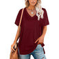 Women's V Neck T Shirts Basic Short Sleeve Tees Tops