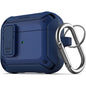 X-Armor for Airpods 3rd Generation Case with Locking Lid | Protective Carrying Pod with Carabiner Keychain (Airpods Gen 3)