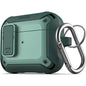 X-Armor for Airpods 3rd Generation Case with Locking Lid | Protective Carrying Pod with Carabiner Keychain (Airpods Gen 3)