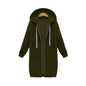 Zipper Front Pocket Drawstring Hoodie