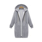 Zipper Front Pocket Drawstring Hoodie